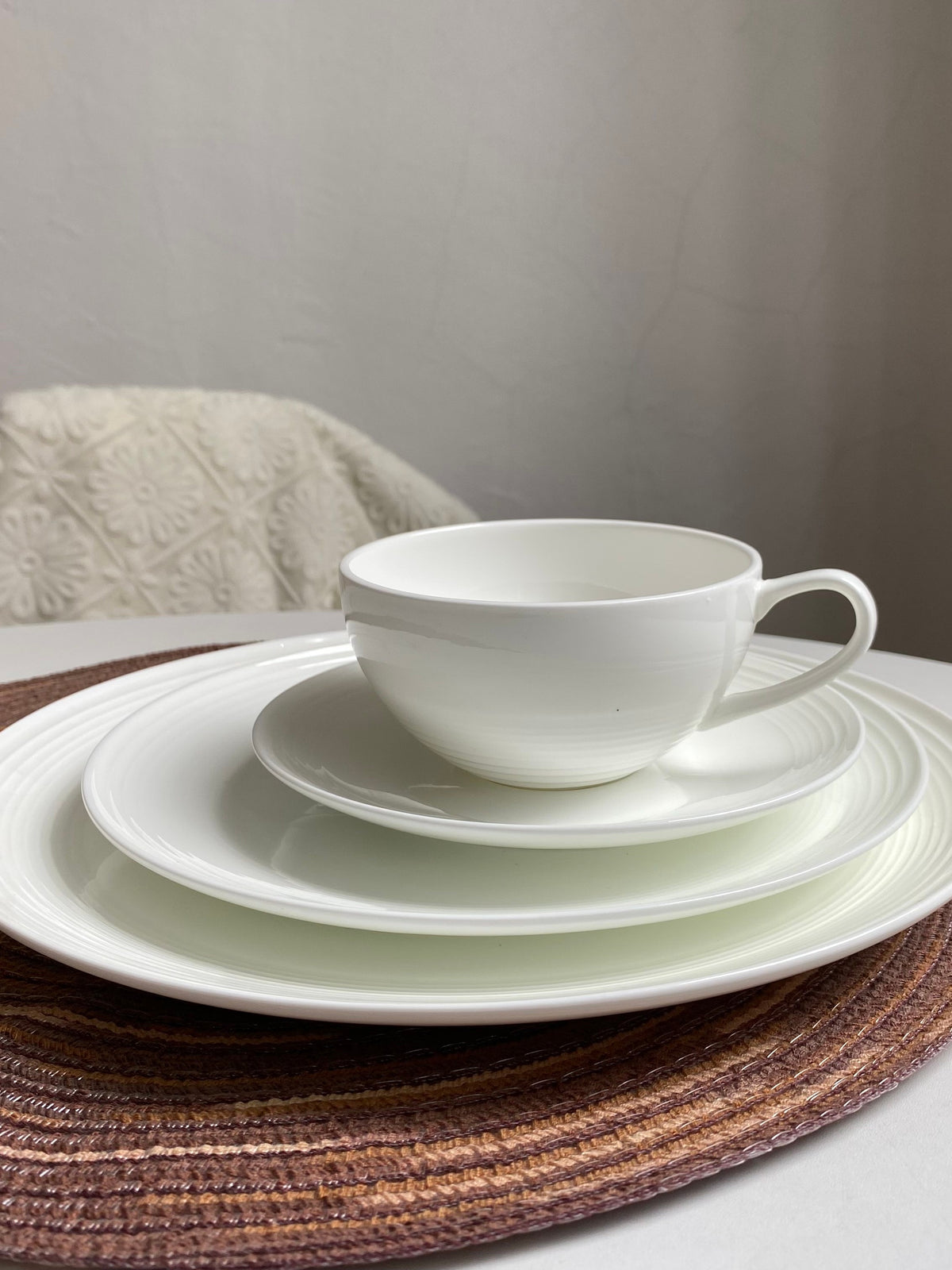 Ribbed White Tableware Collection - detail 2