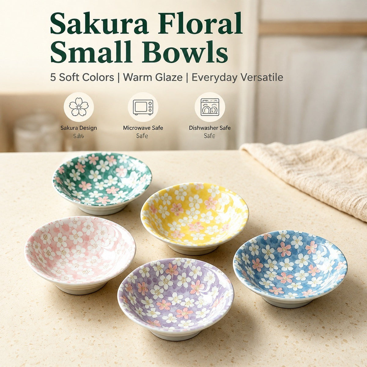 Cherry Blossom Underglaze Ceramic Tableware Collection - detail 1