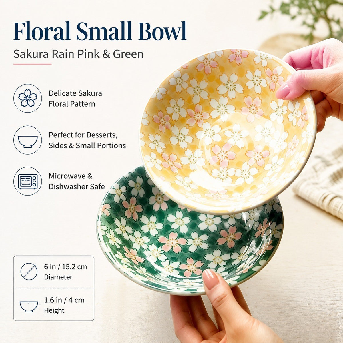 Cherry Blossom Underglaze Ceramic Tableware Collection - detail 2