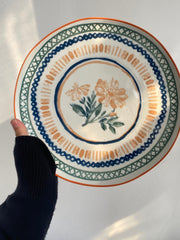 Ceramic Dinner Plate 8 Inch, Pastel Orange Blossom Design, 19.8 x 2 cm - detail 3