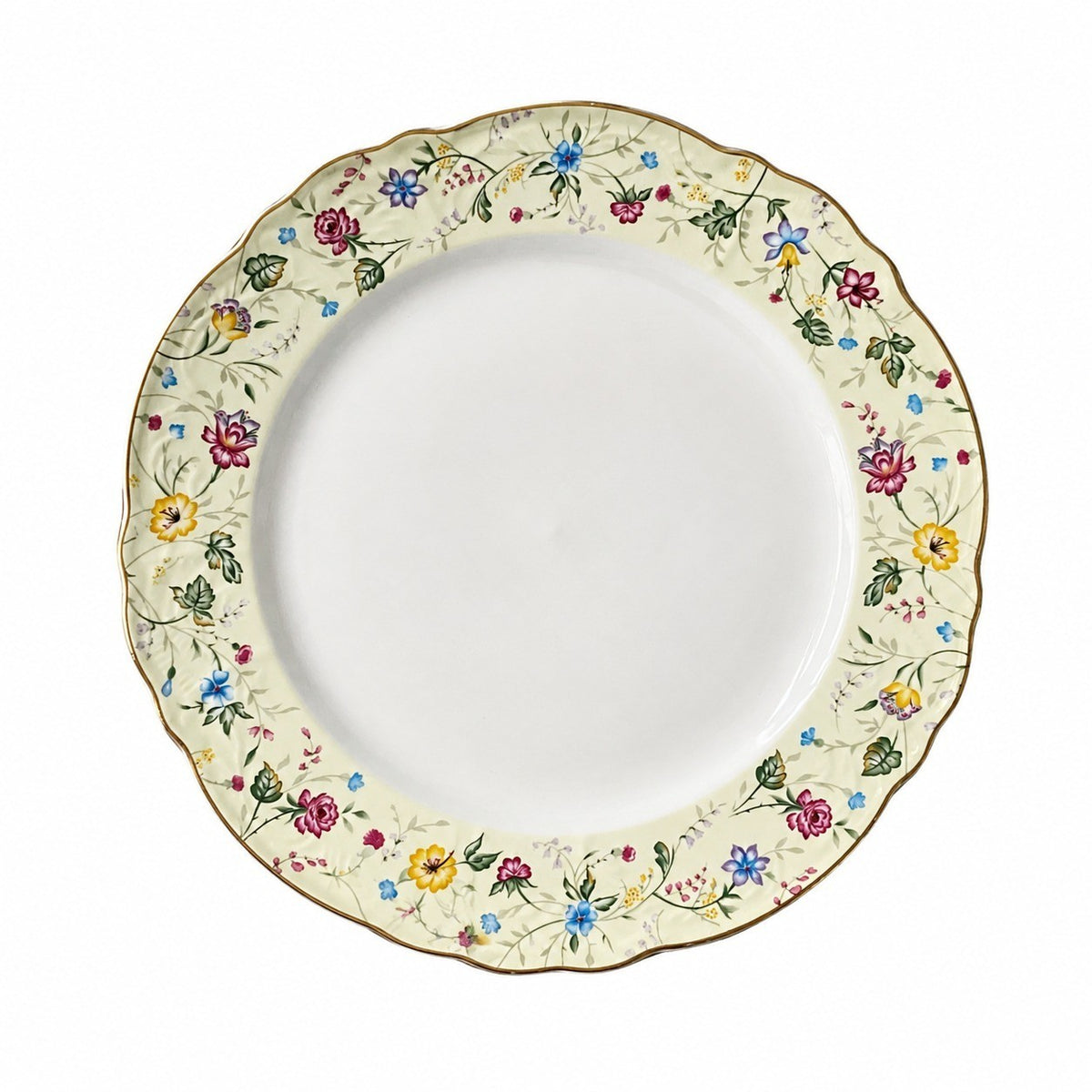 Ceramic Plate 10.5 Inch, Tiny Floral Design, 26.5 x 2.5 cm, Decorative Dinnerware - product view 1