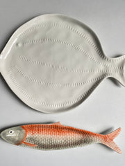 Large White Ceramic Fish Platter, 35 x 28 x 2 cm, Serving Dish - detail 2