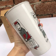 Ceramic Tumbler, Four Figure Designs, 400ml - detail 2
