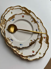 Ceramic Ceramic Plate 10 Inch, White Ground Tiny Floral, 25 x 2 cm - detail 2