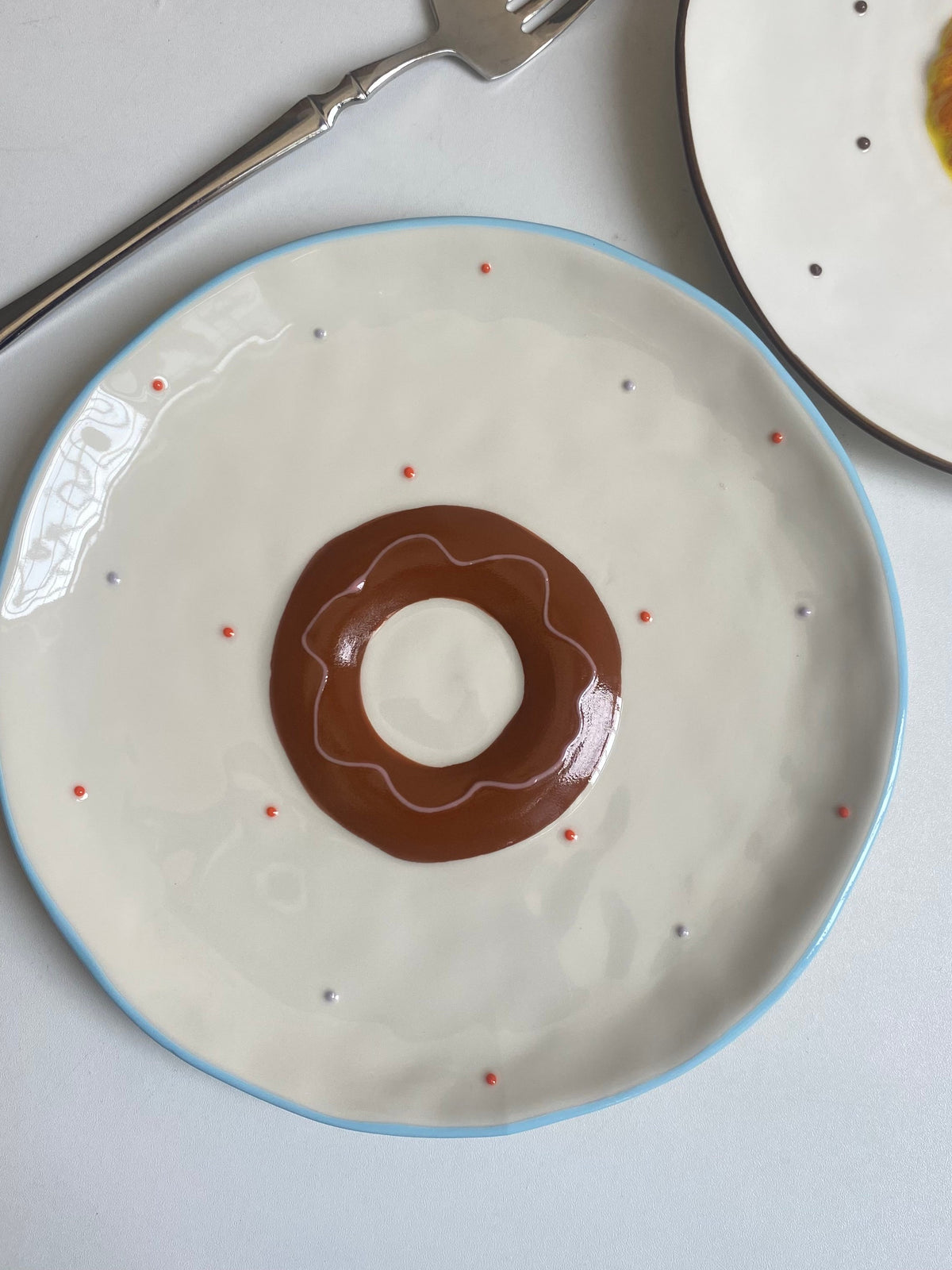Donut Beaded Plate 20 x 1.6 cm, Decorative Dinnerware - detail 2