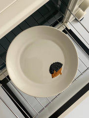 Ceramic Plate, 7 Inch, Little Hedgehog Design, 18 x 2 cm, Decorative Dinnerware - detail 3