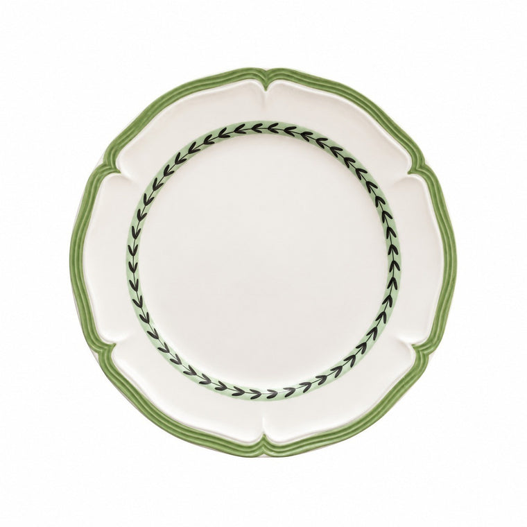 Green Rim Egg Ceramic Dinner Plate, 9 Inch - product view 2