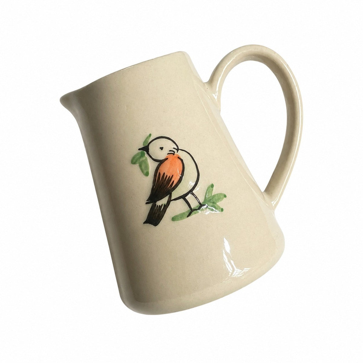 Long-Legged Bird Small Ceramic Creamer, Decorative Pitcher for Coffee & Tea - product view 6