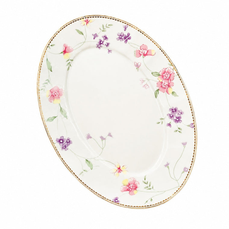 Romantic Floral Petal Ceramic Dessert Dish, 15.5 x 3 cm, Decorative Bowl - product view 2