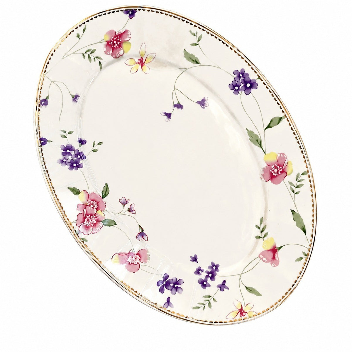Romantic Floral Petal Ceramic Dessert Dish, 15.5 x 3 cm, Decorative Bowl - product view 4