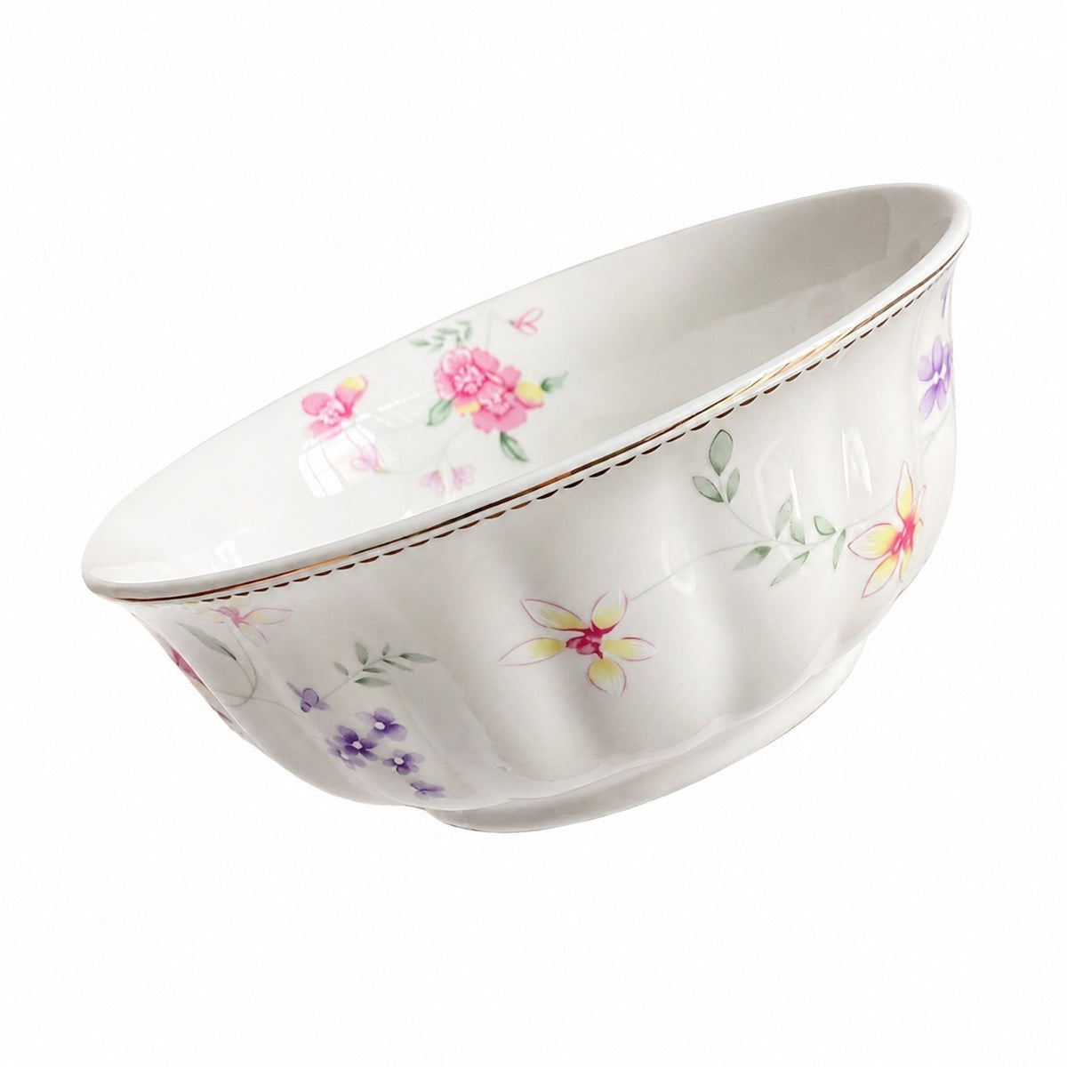 Romantic Floral Petal Ceramic Dessert Dish, 15.5 x 3 cm, Decorative Bowl - product view 3