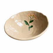 Small Square Ceramic Dish, Coral Vine Design, 11.6 x 1.3 cm - product view 3