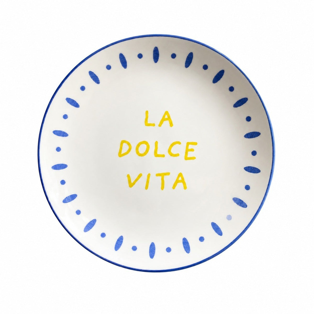 5.75" Ceramic Small Dish, Underglaze Decorative Plate - product view 1