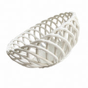White Openwork Ceramic Basket, 8 Inch, Decorative Storage Storage Jar - product view 1
