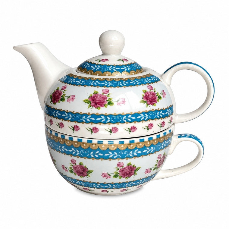 Ceramic Tea-for-One Set, 500ml Teapot & Cup - product view 1