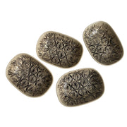 Ceramic Small Dish, 4-Piece Pack, Black Leaf Design, Underglaze Decorative - product view 3
