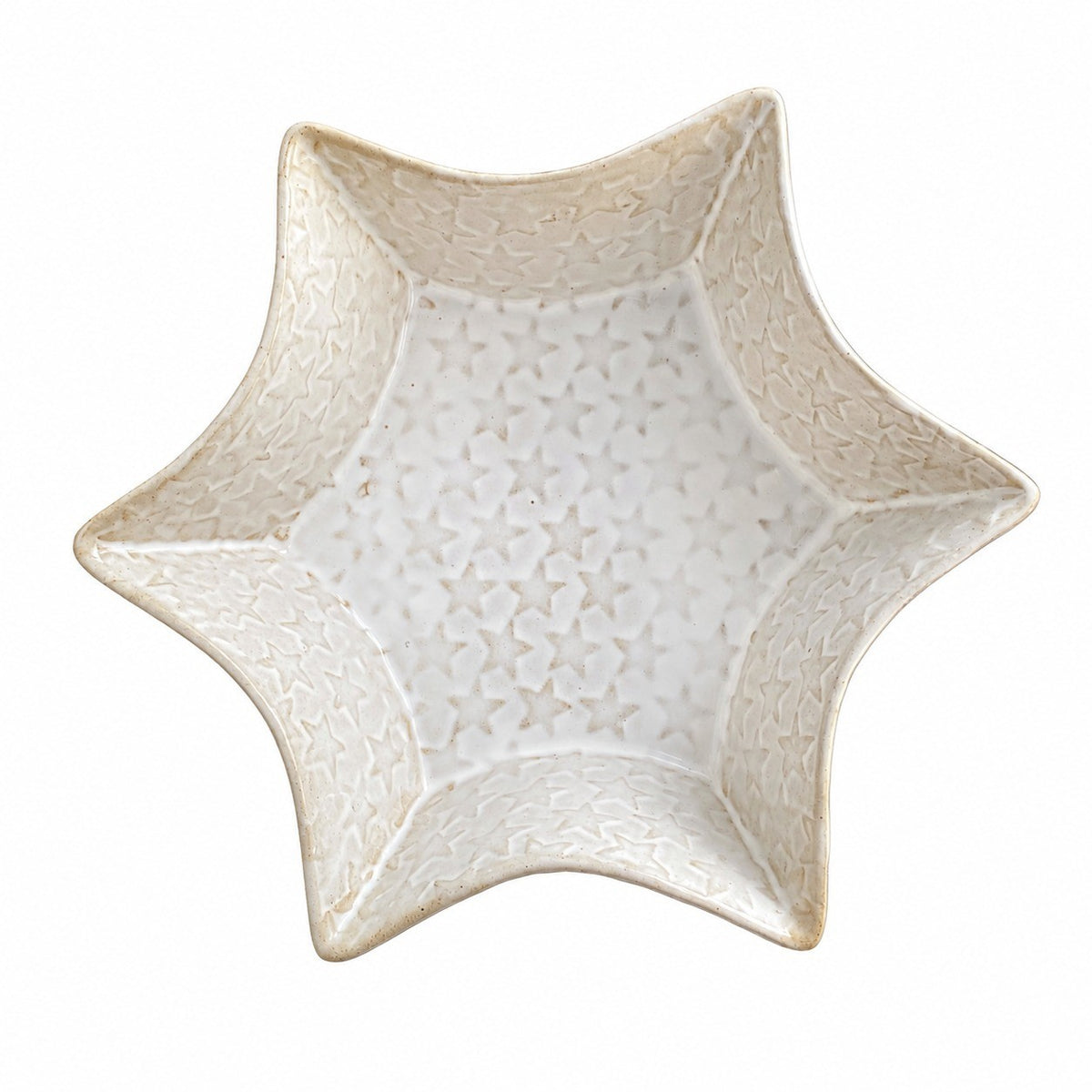 Distressed Star Medium Plate, Ceramic Dinnerware - product view 3