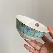 Ceramic Soup Bowl 7 Inch, Blue Floral Design, Single, Ceramic Bowl - detail 1
