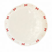 Ceramic Plate, Purple Tulip Design, 8 Inch, Decorative Dinnerware - product view 3