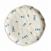 Ceramic Plate, Purple Tulip Design, 8 Inch, Decorative Dinnerware - product view 2