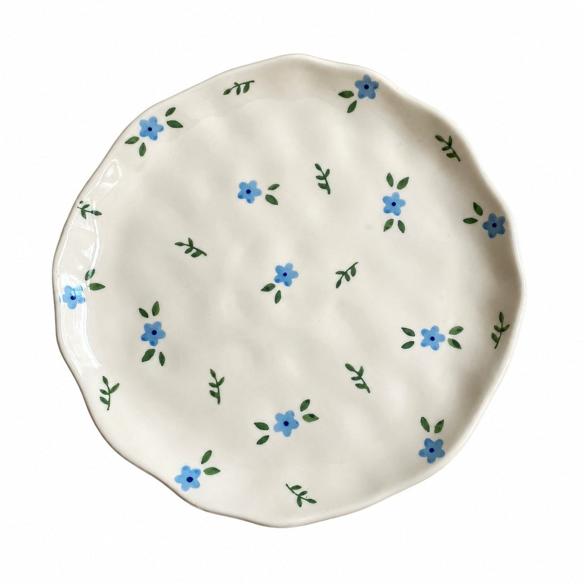 Ceramic Plate, Purple Tulip Design, 8 Inch, Decorative Dinnerware - product view 2