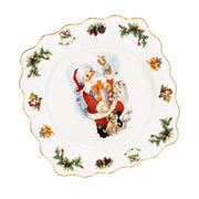 8 Inch Round Ceramic Plate, Cute Santa Design, 20 x 1.5 cm, Christmas Dinnerware - product view 5