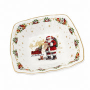 8 Inch Round Ceramic Plate, Cute Santa Design, 20 x 1.5 cm, Christmas Dinnerware - product view 3