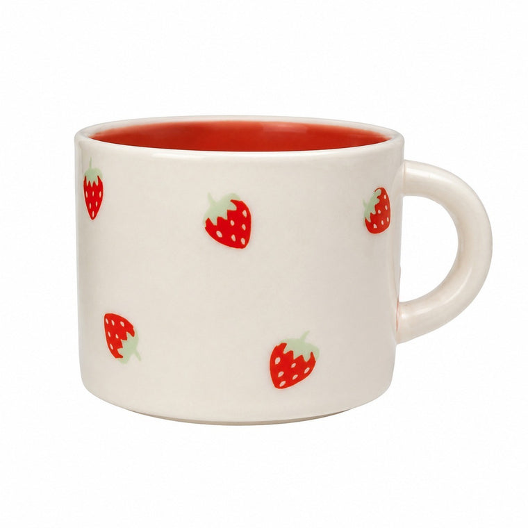 Small Strawberry Ceramic Cup, 100 ml - product view 2