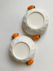 Carrot Two Handles Ceramic Bowl, Ceramic, Single Piece, Underglaze Decoration - detail 3