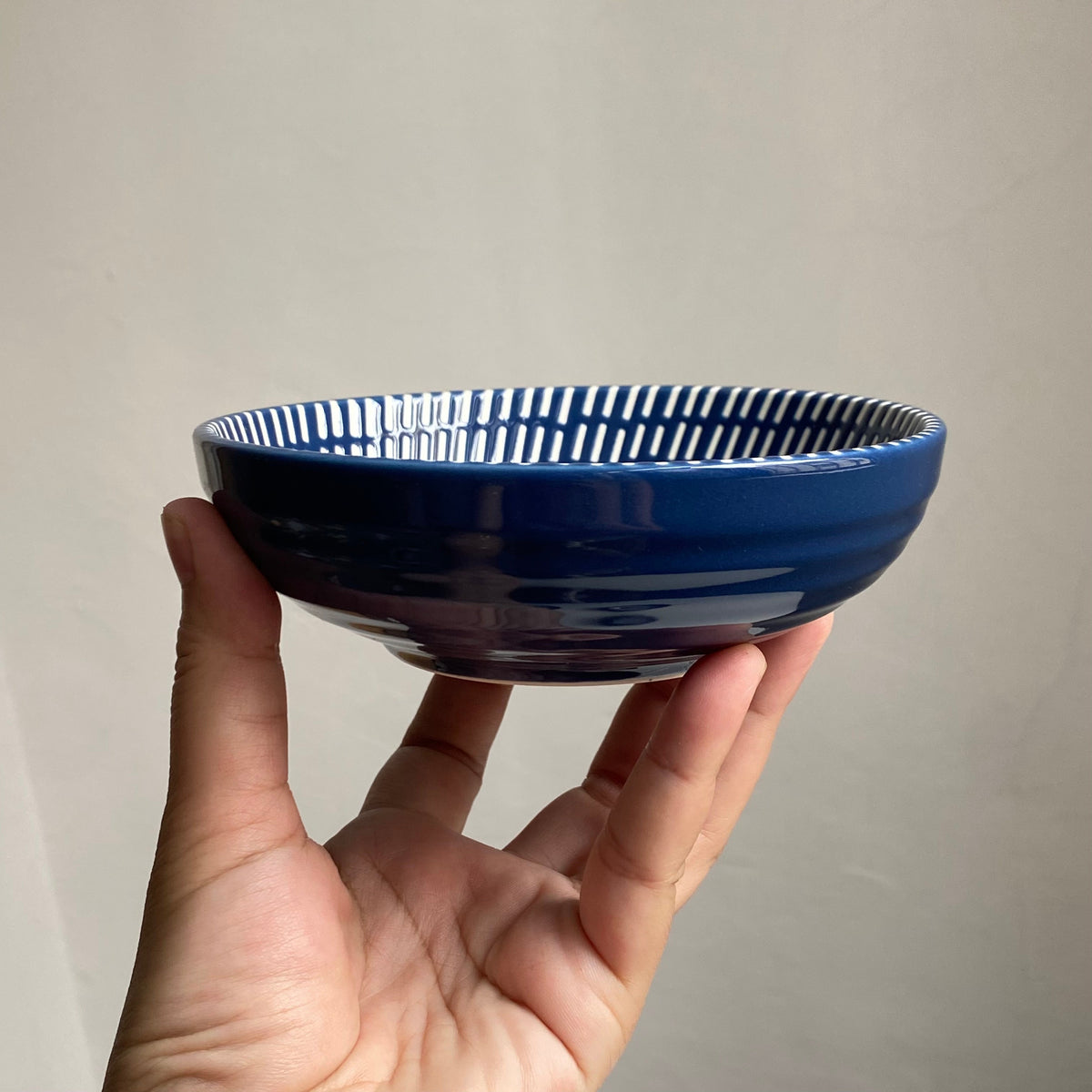 Relief Blue 2 Pieces Shallow Bowl, Serving Dish - detail 1