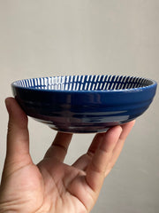 Relief Blue 2 Pieces Shallow Bowl, Serving Dish - detail 3