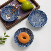 Relief Blue 2 Pieces Shallow Bowl, Serving Dish - detail 2