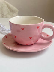 Heart Red Small Ceramic Bowl Dish, 1 Piece, Ceramic, Underglaze Decoration - detail 3