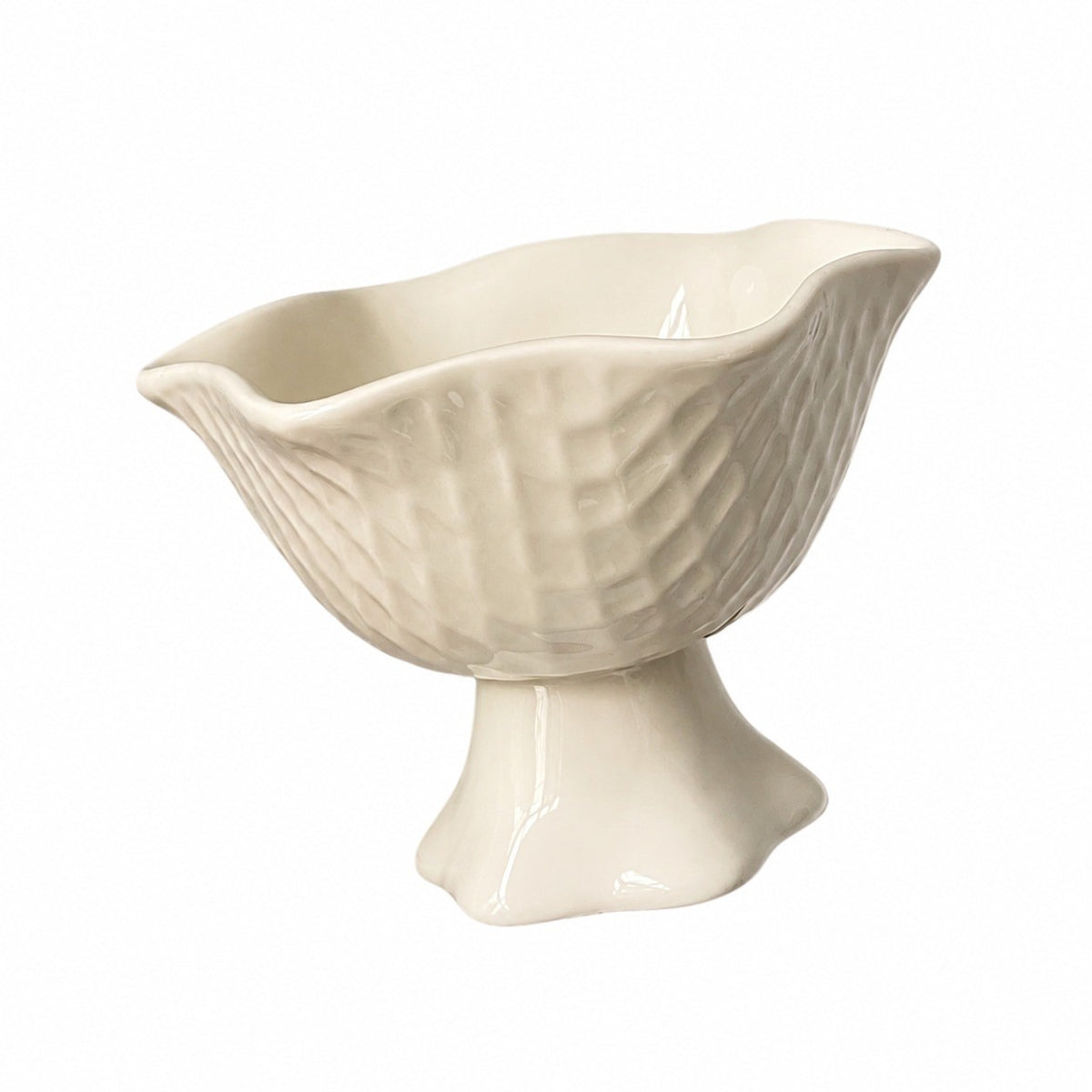 White Ceramic Ice Cream Cup, 11.3 x 8cm - product view 2