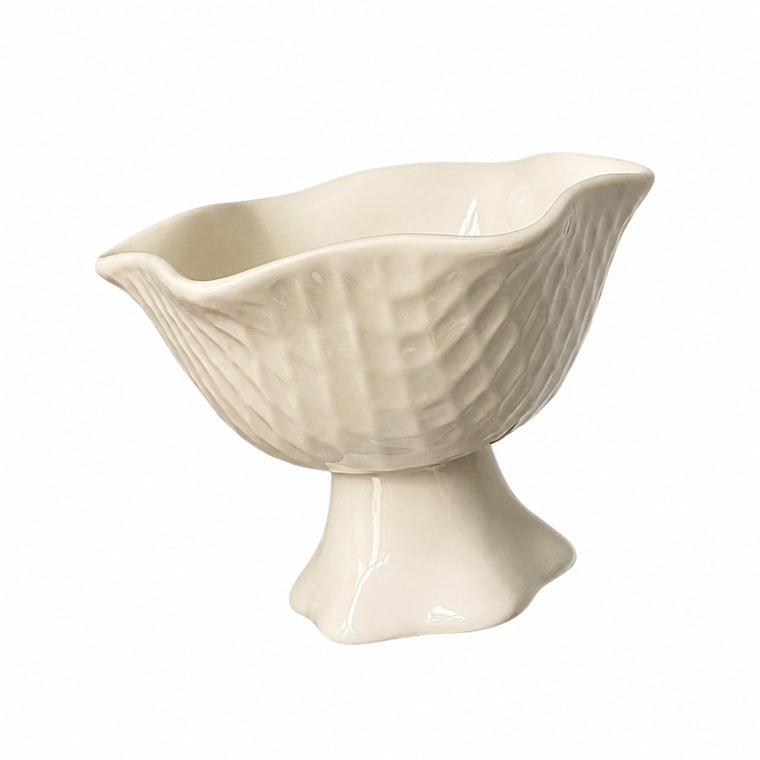 White Ceramic Ice Cream Cup, 11.3 x 8cm - product view 2