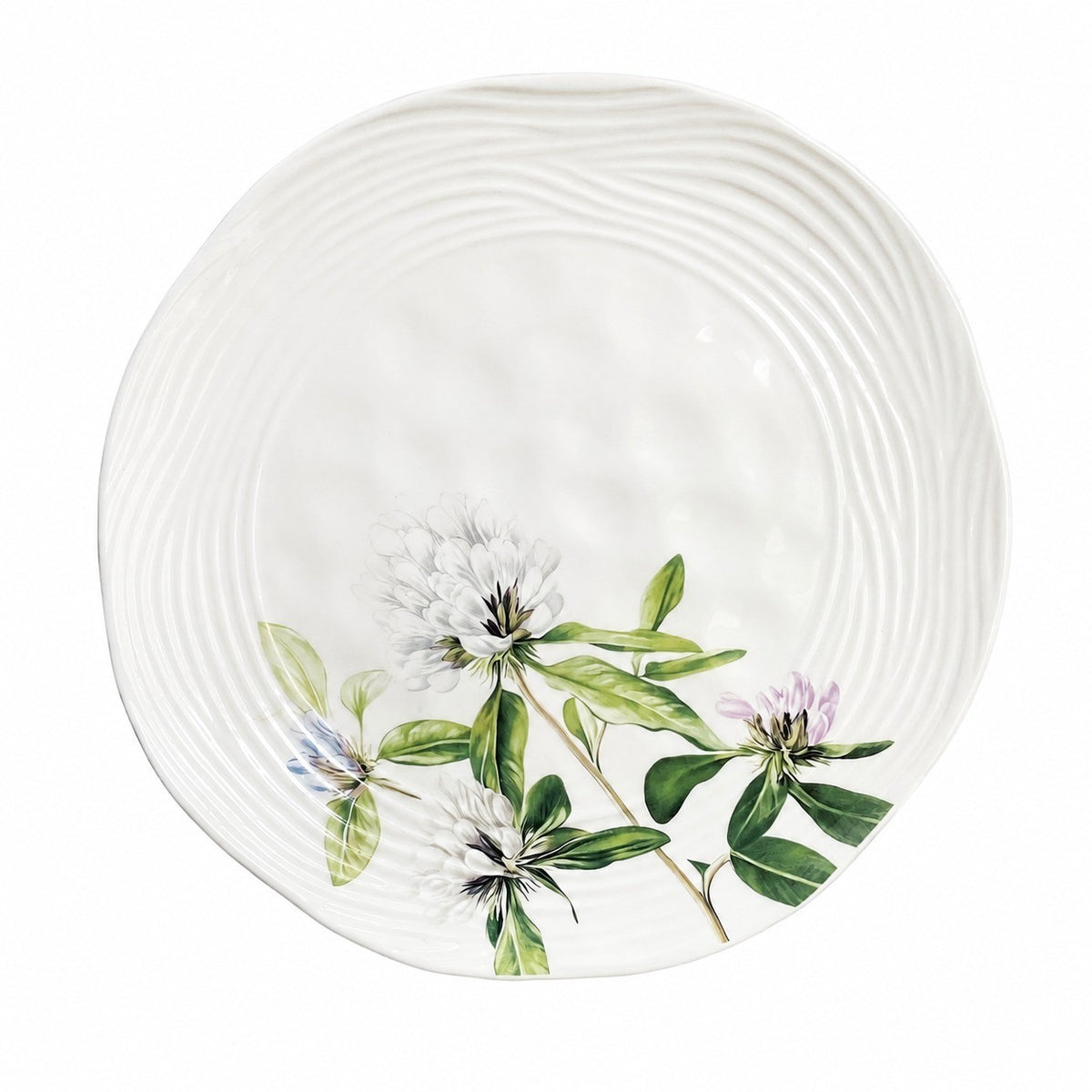 Small Blue Floral Cluster 14 in Oval Platter - product view 1