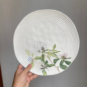 Small Blue Floral Cluster 14 in Oval Platter - detail 1