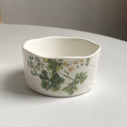 Small Blue Floral Cluster Dessert Bowl - detail 1