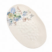 Small Blue Floral Cluster 14 in Oval Platter - product view 6