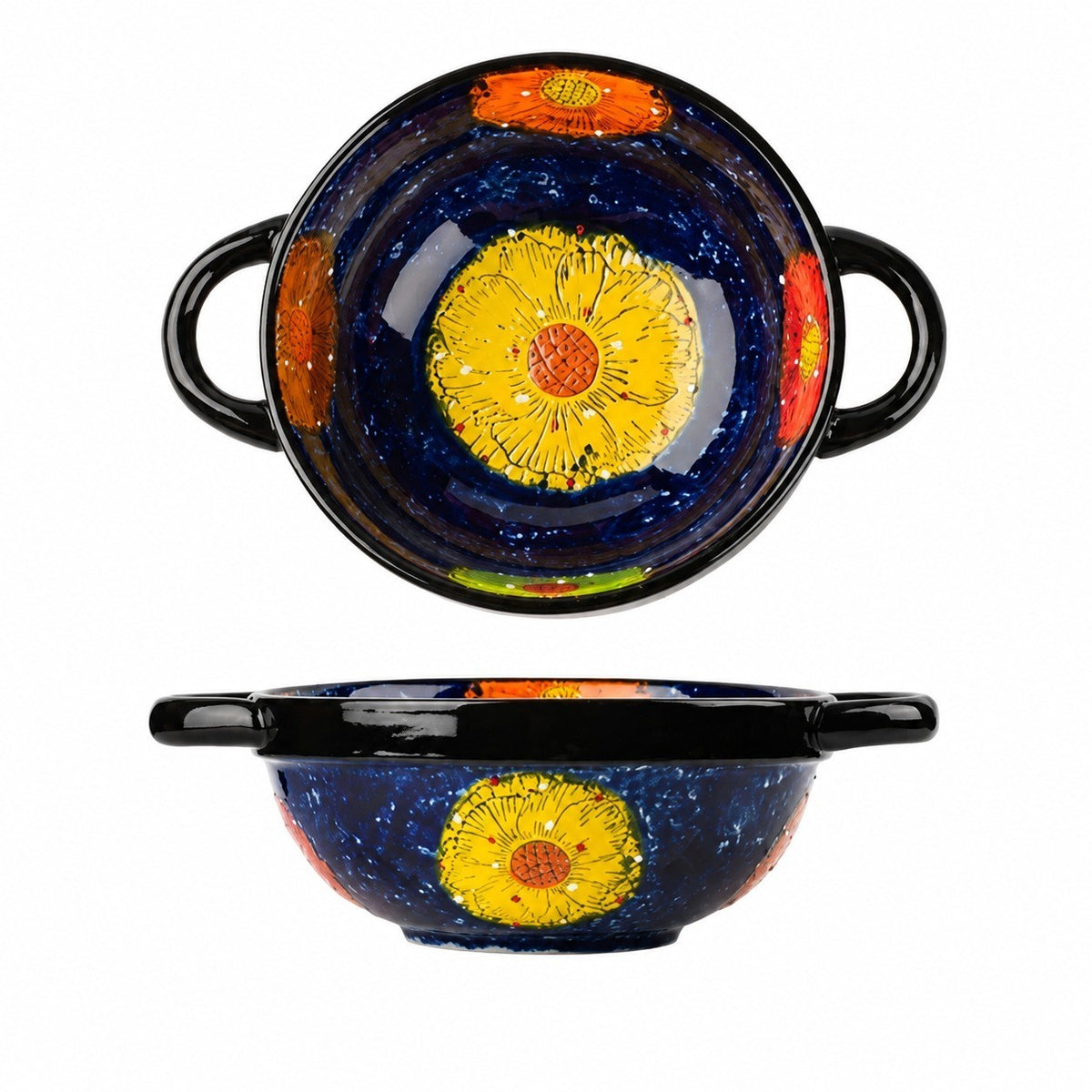 Double-Handled Noodle Bowl, Rimmed, 16cm - product view 2