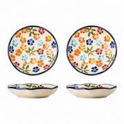 Pansy Dipping Dish 2-Piece Set, ceramic bowl, Cute Flower Design - product view 1
