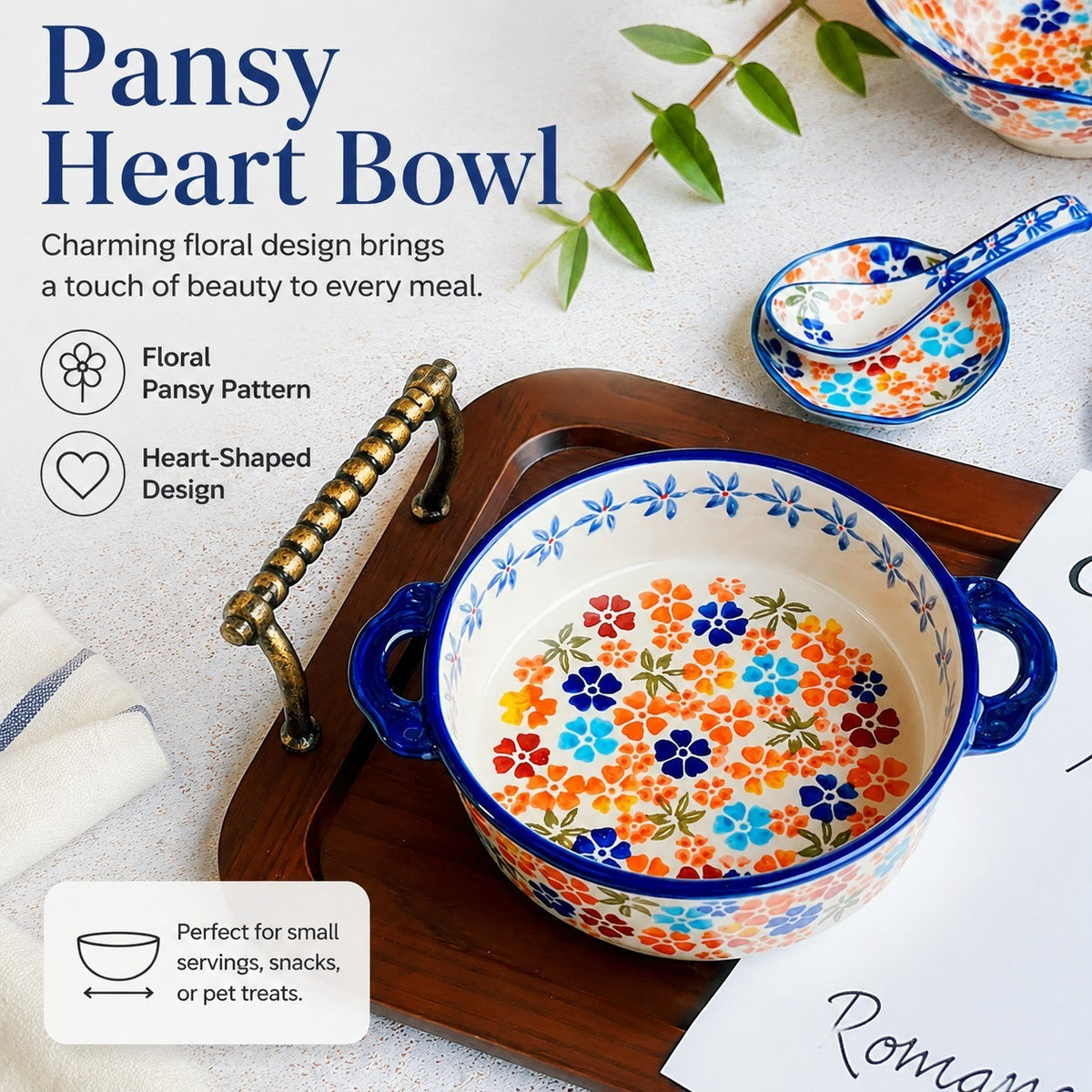 Pansy Tableware Selection, Dining Spoon 2-Piece Set Tabletop Accessory - detail 2
