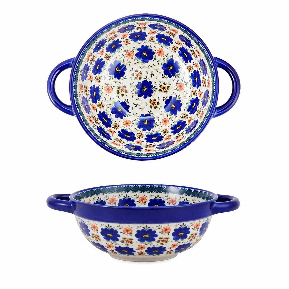 Double-Handled Noodle Bowl, Rimmed, 16cm - product view 4