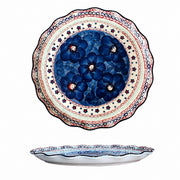 Underglaze Porcelain Floral Shallow Plate, 9.6 Inch - product view 4