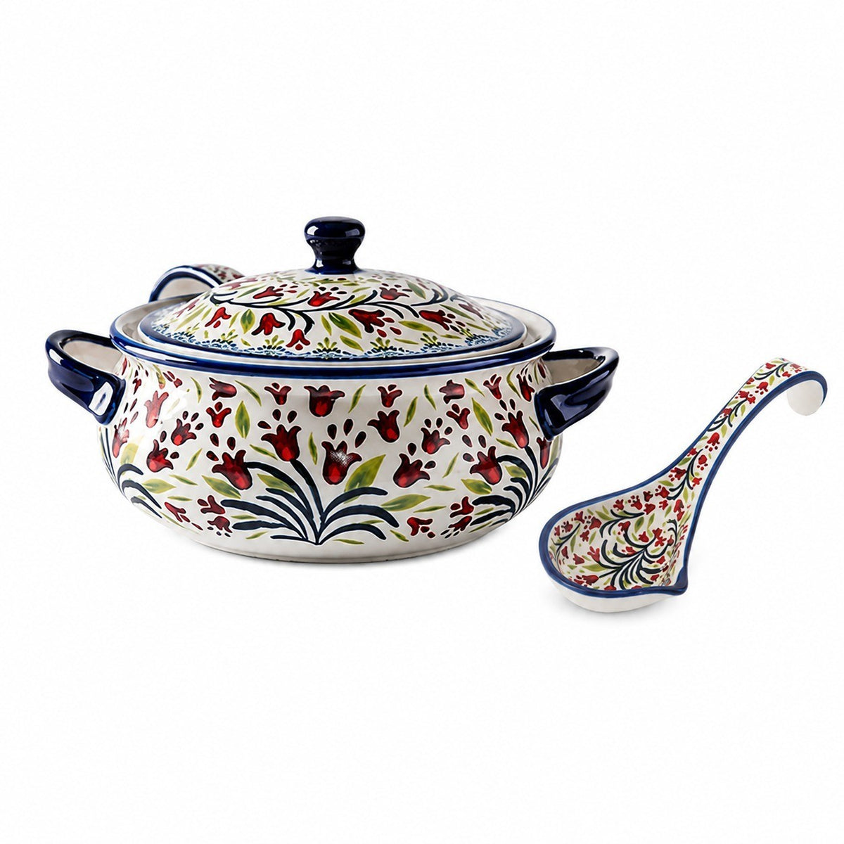 2L Covered Soup Pot with Ladle - product view 1