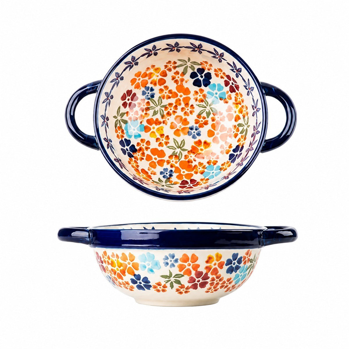 Double-Handled Noodle Bowl, Rimmed, 16cm - product view 1