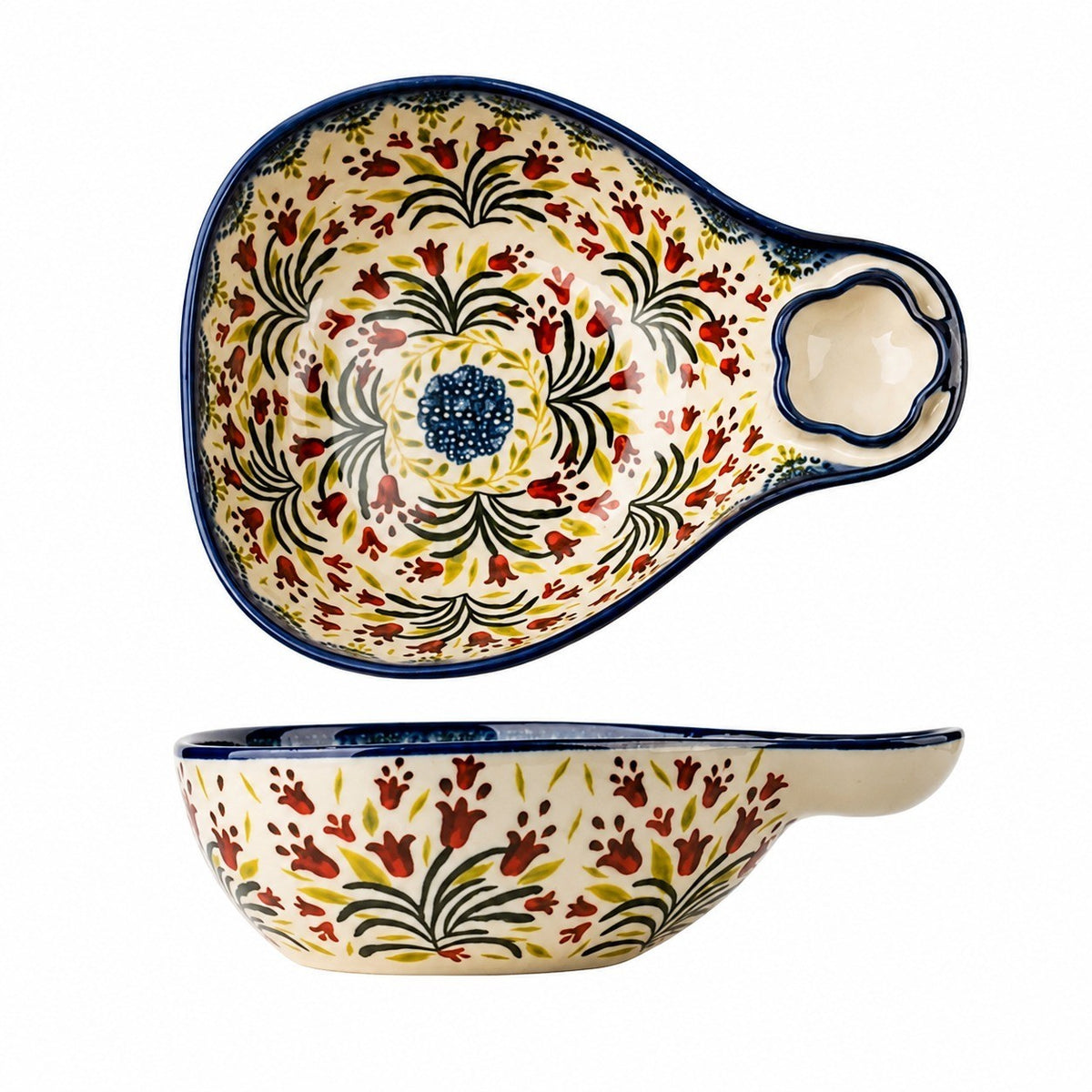Divided Ceramic Dumpling Plate, 700ml - product view 3