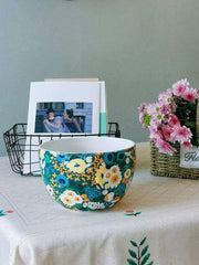 Extra-Large Deep Soup Bowl, Blue, 5000 ml, Spring Florals, Ceramic Bowl - detail 2