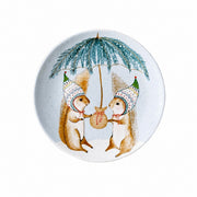 Decorative Round Dinner Plate, Birds and Blossoms, 8.8 Inch Ceramic - product view 16