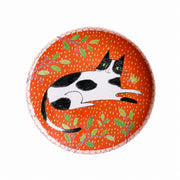 Decorative Round Dinner Plate, Birds and Blossoms, 8.8 Inch Ceramic - product view 7
